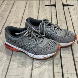 Asics GT-1000 Gray and Orange Sneakers